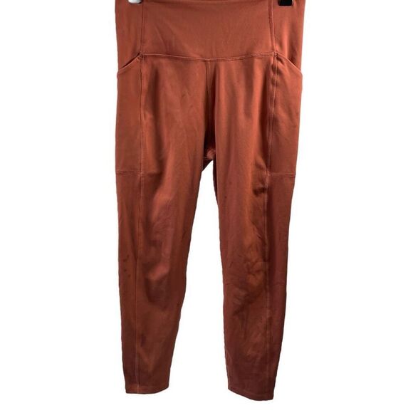 Girlfriend Collective Burn Orange Leggings Size M - Picture 1 of 9